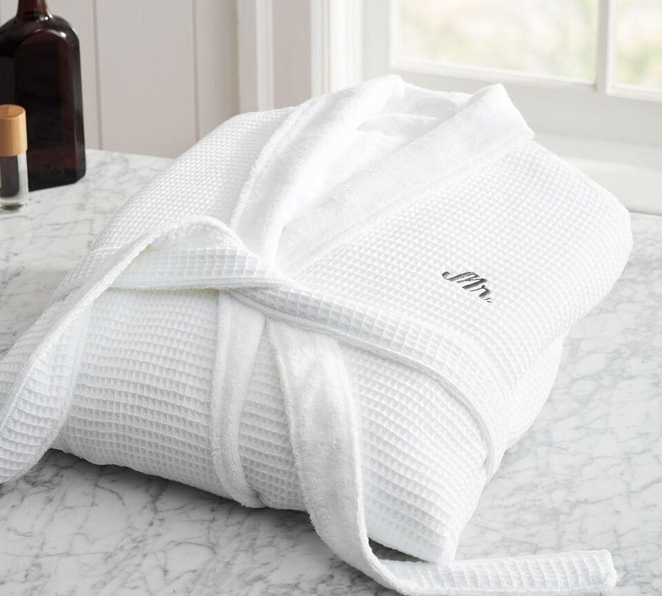 Waffle Weave Resort Robe Pottery Barn Australia